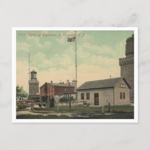 Atlantic Highlands NJ Navesink Twin Ljus 1911 Vykort