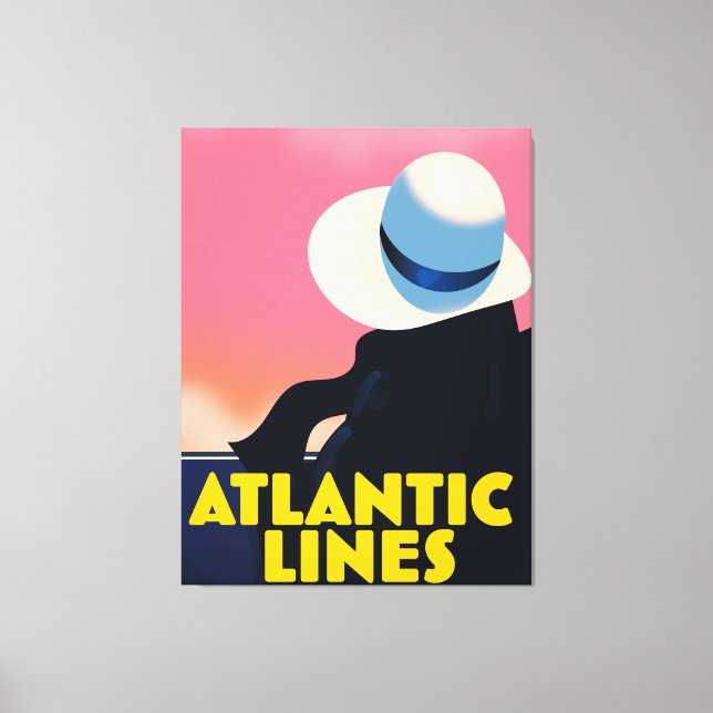 Atlantic Lines kryssningsfartyg resaffisch Canvastryck (Framsida)