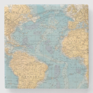 Atlantic Ocean karta Stenunderlägg