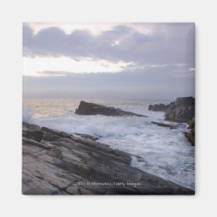Atlantic Ocean på soluppgången i Maine Magnet