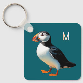 Atlantic Puffin Coastal Wildlife Bird Monogrammed Nyckelring