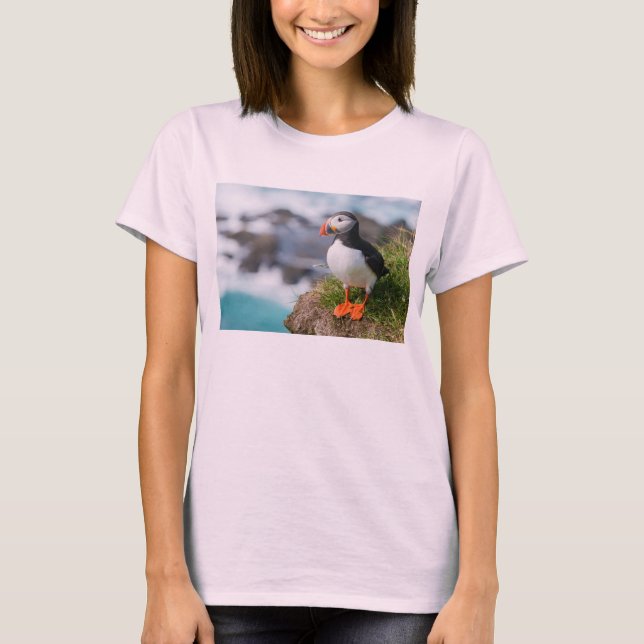 Atlantic Puffin Fratercula Arctica Tee (Framsida)