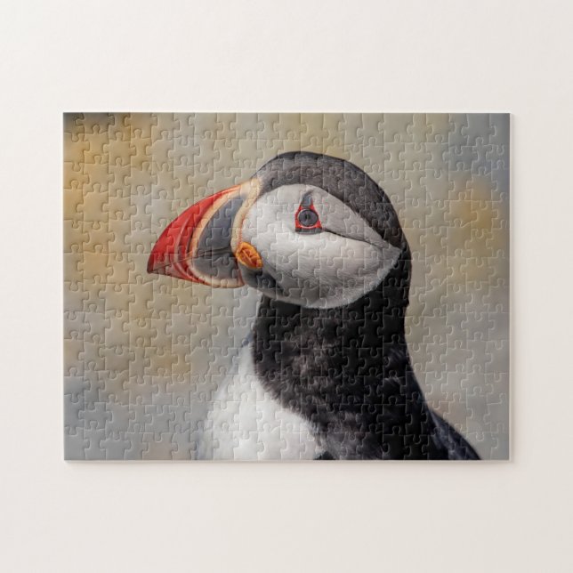 Atlantic Puffin i Machias, Maine Pussel (Horisontell)