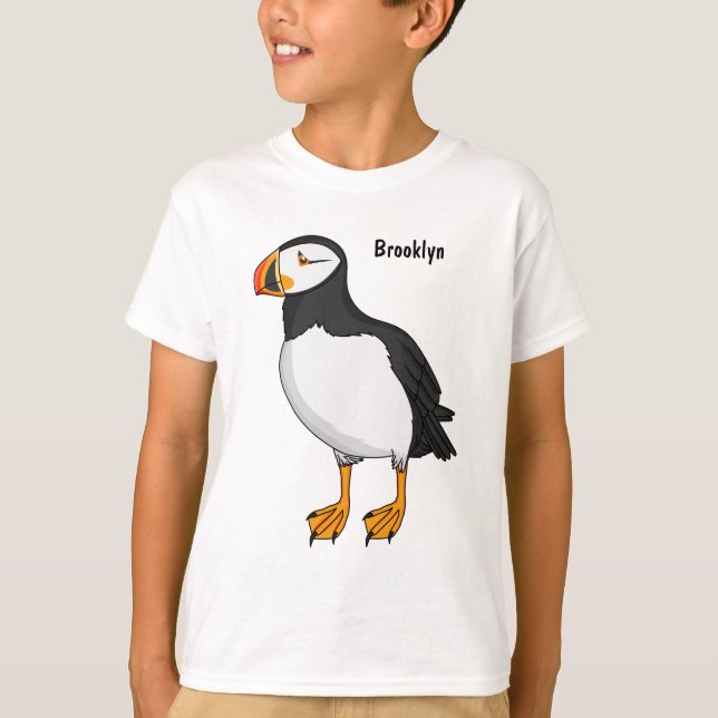 Atlantic puffin illustration t shirt (Framsida)