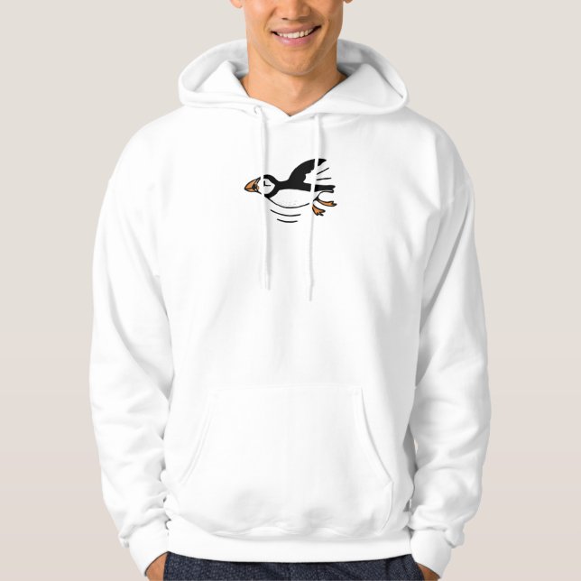 Atlantic Puffin in Flight Hoodie (Framsida)
