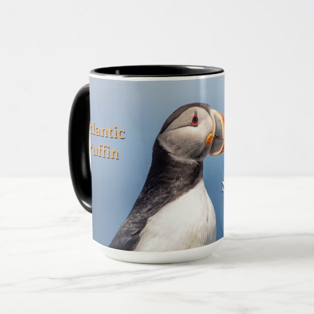 Atlantic Puffin – Machias Seal Island Maine Coffee Mugg (Framsida vänster)