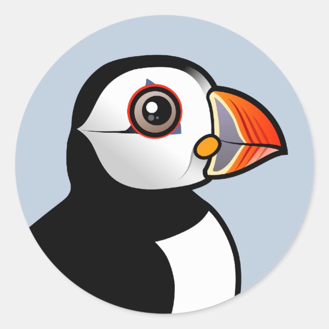 Atlantic Puffin Runt Klistermärke (Framsida)