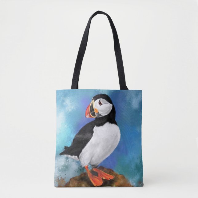 Atlantic Puffin Tote Bag Tygkasse (Framsida)