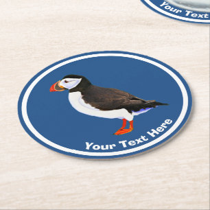 Atlantic Puffin Underlägg Papper Rund