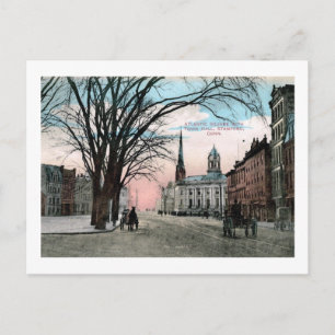 Atlantic Square, Stamford, CT Vintage Vykort