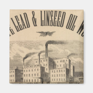 Atlantic White Lead och Linseed Oil Works Magnet