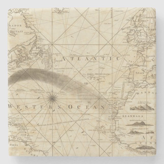 Atlanticet Ocean Stenunderlägg (Framsidan)