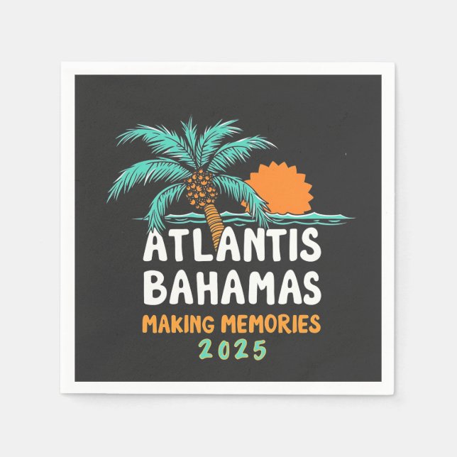 Atlantis Bahamas Skapar minnen 2025 Pappersservett (Framsidan)