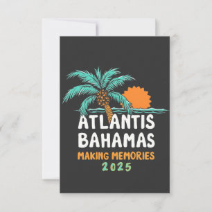 Atlantis Bahamas Skapar minnen 2025 Tack Kort