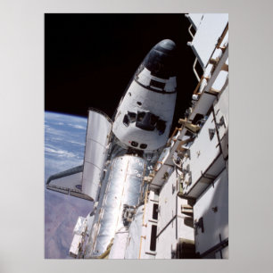 Atlantis dockad med Internationell Space Station Poster