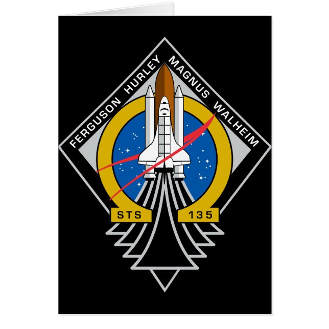 Atlantis för rymdfärgen hälsningskort (Framsidan)