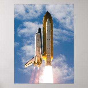 Atlantis för rymdfärgen poster