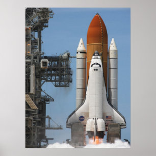 Atlantis för rymdfärgen poster