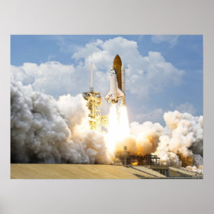 Atlantis för rymdfärgen poster
