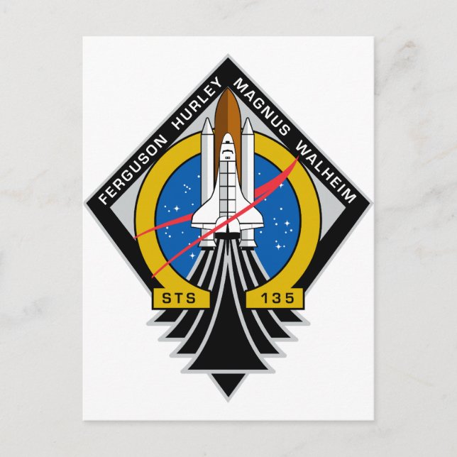 Atlantis för rymdfärgen vykort (Framsida)