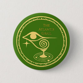 Atlantis Grail Logotyp Button - Grönt Quadrant Knapp