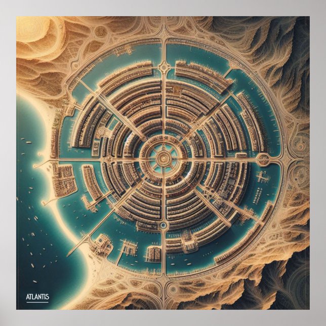 Atlantis Karta Poster (Framsidan)