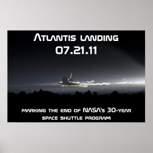 Atlantis landning 07.21.11 poster