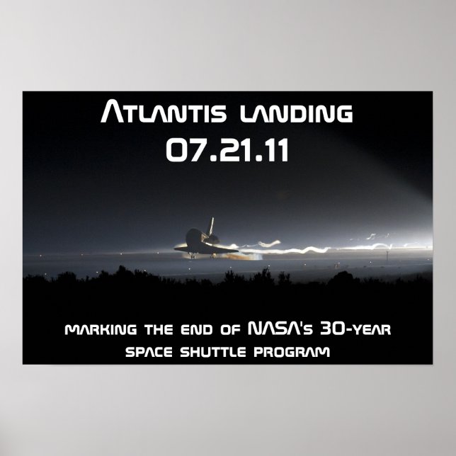 Atlantis landning 07.21.11 poster (Framsidan)
