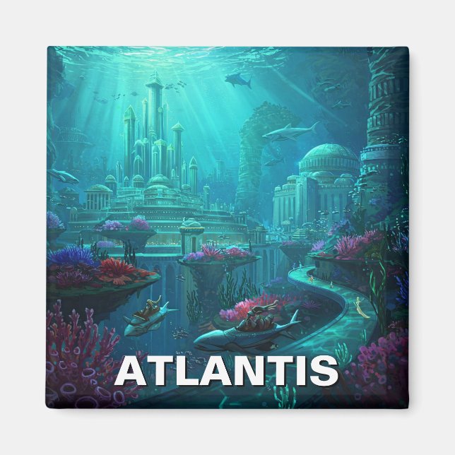 Atlantis Mythology Travel Magnet (Framsidan)