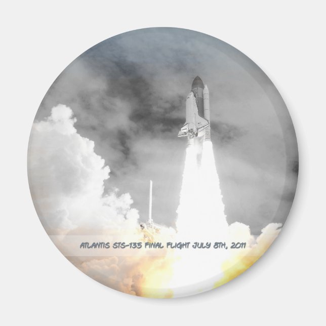 Atlantis Space Shuttle STS-135 Last Flight Magnet (Framsidan)