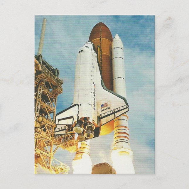 Atlantis startar från Cape Kennedy vykort (Framsida)