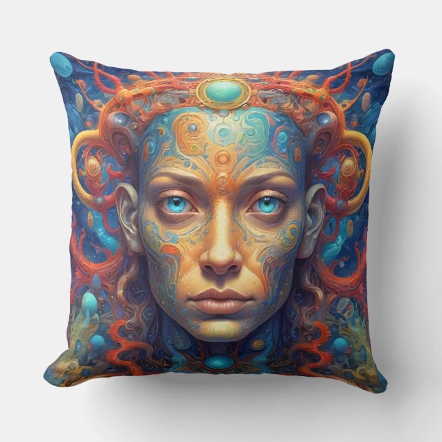 Atlantis Throw Fantasy Pillow Kudde (Framsida)