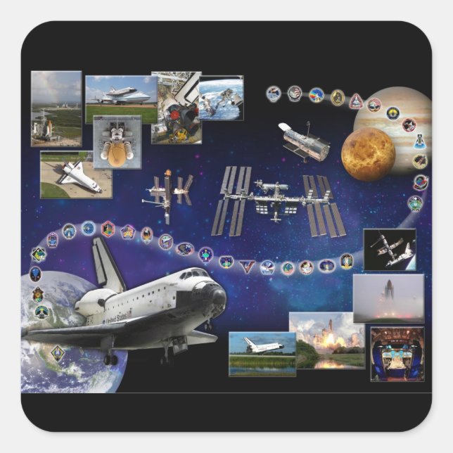 Atlantis Tribute Fyrkantigt Klistermärke (Framsida)