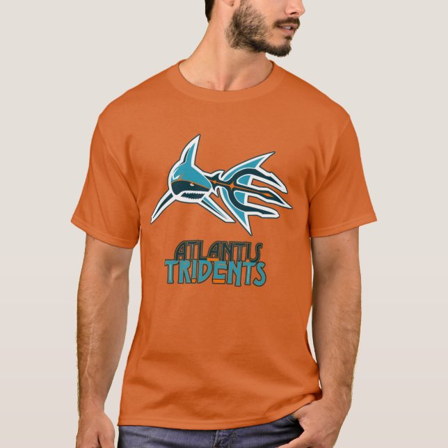 Atlantis Tridents Orange Shirt T Shirt (Framsida)