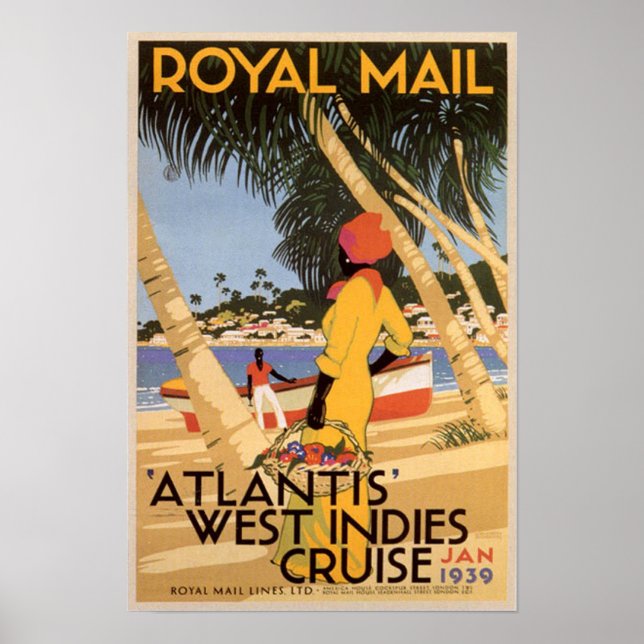 Atlantis Väster Indies Cruise Poster (Framsidan)