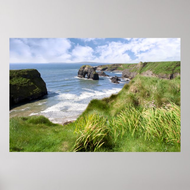 Atlantisk jungfruvy sten poster (Framsidan)