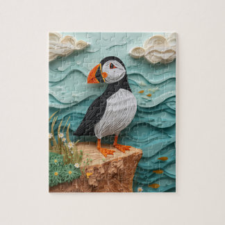Atlantisk lunnefågel papper quilling pussel
