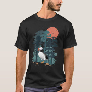 Atlantisk puffbern Himlar som flyter i havsområdet T Shirt