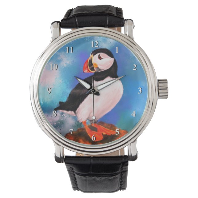 Atlantisk puffin Bird Watch Gift Armbandsur (Framsida)
