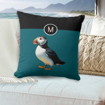 Atlantisk puffin Coastal Bird Wildlife Monogrammed