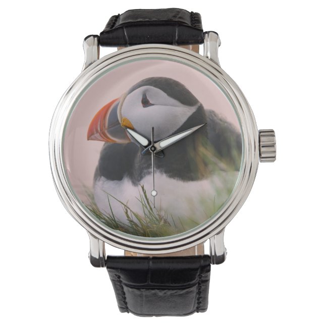 Atlantisk puffin (Fratercula arctica) Armbandsur (Framsida)