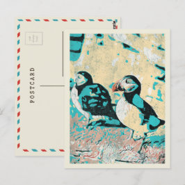 Atlantisk puffin i Island Vykort