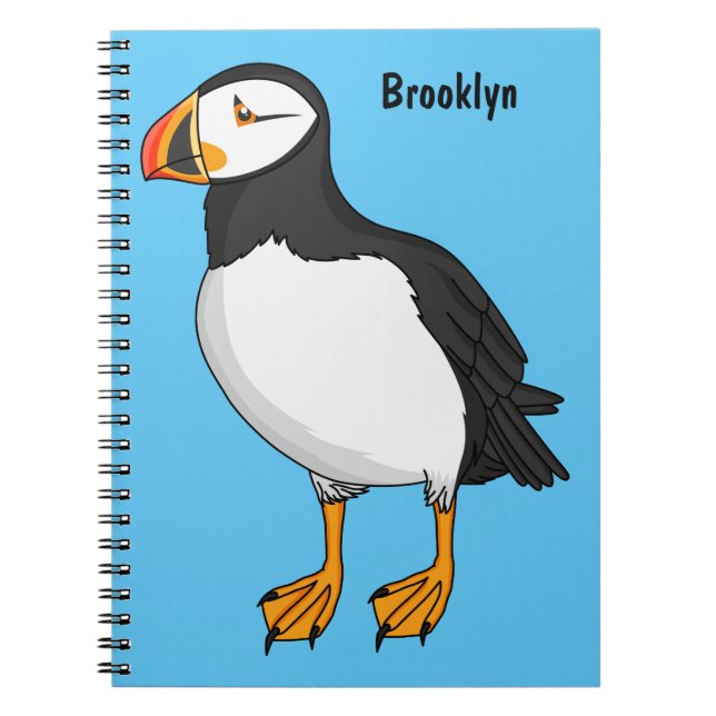 Atlantisk puffin-illustration anteckningsbok (Framsidan)