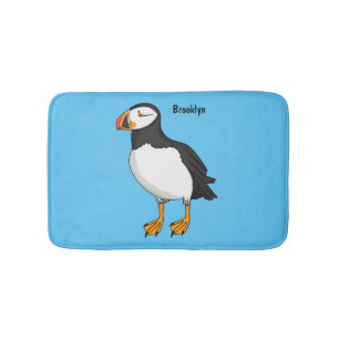 Atlantisk puffin-illustration badrumsmatta