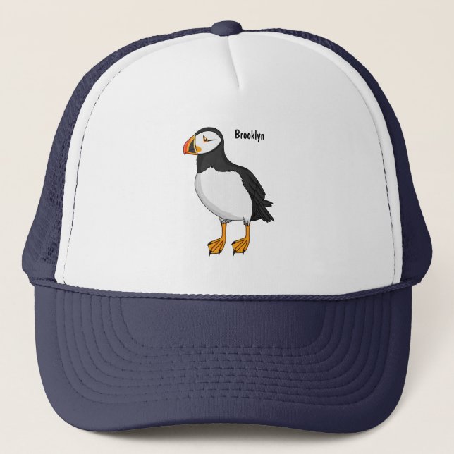 Atlantisk puffin-illustration keps (Framsida)