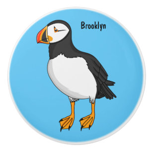 Atlantisk puffin-illustration knopp
