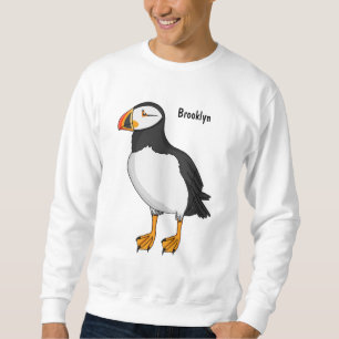 Atlantisk puffin-illustration lång ärmad tröja