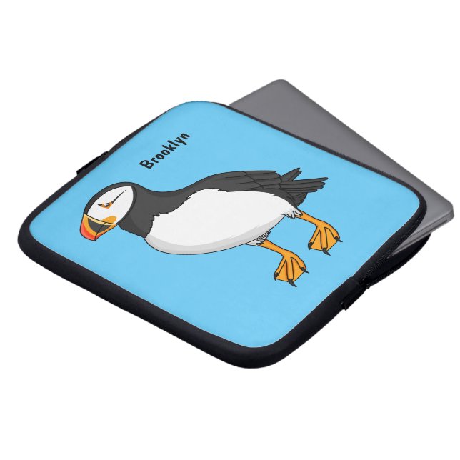 Atlantisk puffin-illustration laptop fodral (Framsida topp)