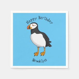 Atlantisk puffin-illustration  pappersservett