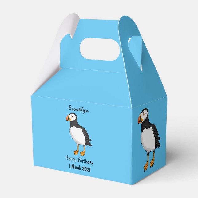Atlantisk puffin-illustration presentaskar (Framsidan Sidan)